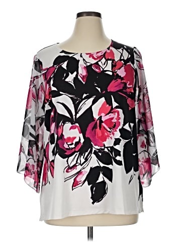 Roz & Ali 3/4 Sleeve Blouse (view 1)