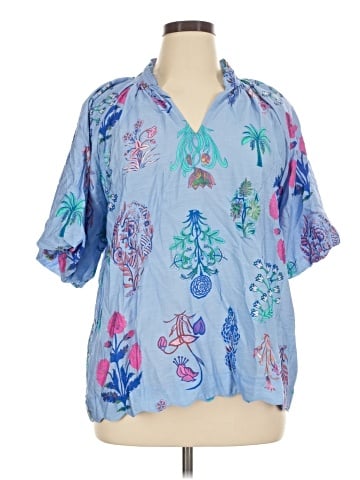 Umgee Short Sleeve Blouse (view 1)