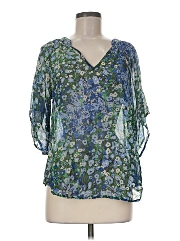 Fei 3/4 Sleeve Silk Top (view 1)