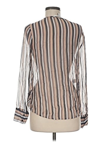 Derek Lam 10 Crosby Long Sleeve Silk Top (view 2)