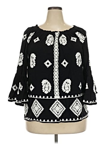 Cato 3/4 Sleeve Blouse (view 1)