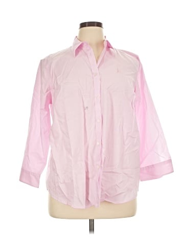 Lauren by Ralph Lauren 3/4 Sleeve Button-Down Shirt (view 1)