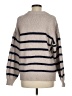 LC Lauren Conrad 100% Polyester Stripes Gray Pullover Sweater Size M - photo 2