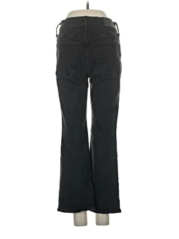 Madewell Petite Kick Out Crop Jeans in Black Rinse Wash (view 2)