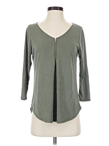 Green Envelope 3/4 Sleeve Top (view 1)