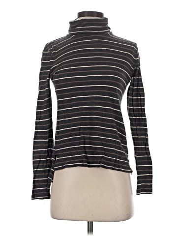 Madewell Whisper Cotton Turtleneck Top in Tessie Stripe (view 1)