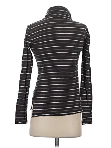 Madewell Whisper Cotton Turtleneck Top in Tessie Stripe (view 2)