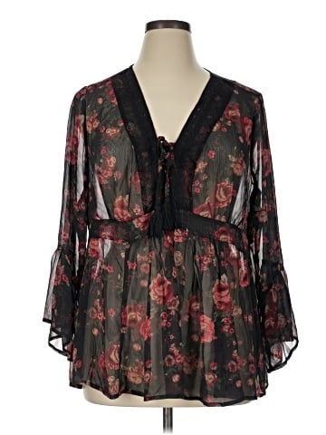 Torrid 3/4 Sleeve Blouse (view 1)