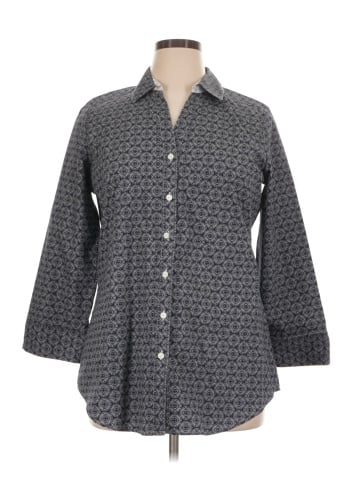 Foxcroft 3/4 Sleeve Button-Down Shirt (view 1)