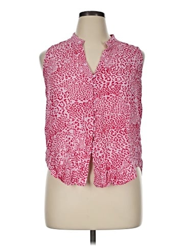Velvet Heart Sleeveless Button-Down Shirt (view 1)