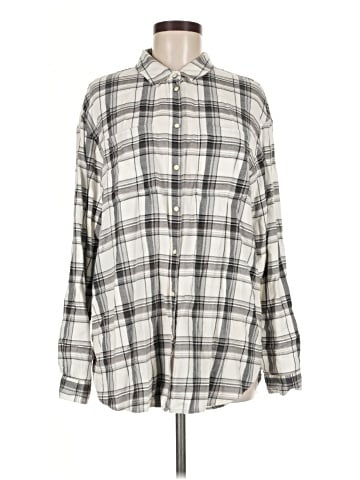American Eagle Outfitters Long Sleeve Button-Down Shirt (view 1)