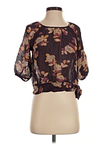 Moulinette Soeurs 3/4 Sleeve Silk Top (view 1)