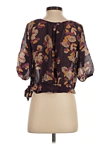Moulinette Soeurs 3/4 Sleeve Silk Top (view 2)
