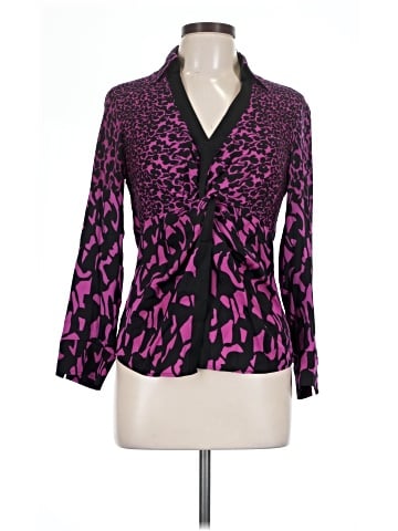 Diane von Furstenberg Long Sleeve Silk Top (view 1)