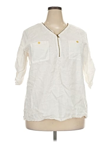 Company Ellen Tracy 3/4 Sleeve Button-Down Shirt (view 1)