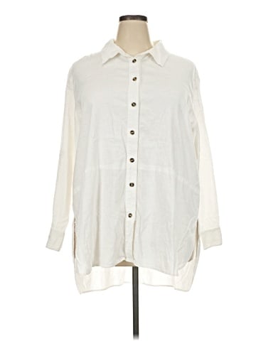 Universal Standard 3/4 Sleeve Button-Down Shirt (view 1)