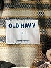 Old Navy 100% Polyester Plaid Ivory Coat Size M - photo 6