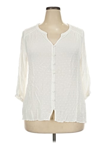 Rose + Olive 3/4 Sleeve Blouse (view 1)