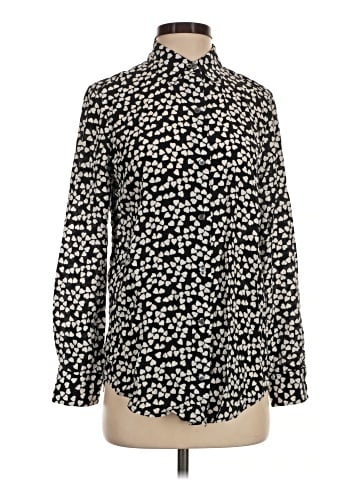Equipment Long Sleeve Silk Top (view 1)