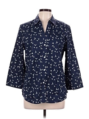 Foxcroft 3/4 Sleeve Button-Down Shirt (view 1)