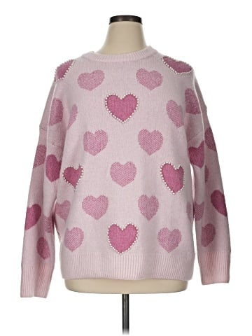 Pink Rose Pullover Sweater (view 1)
