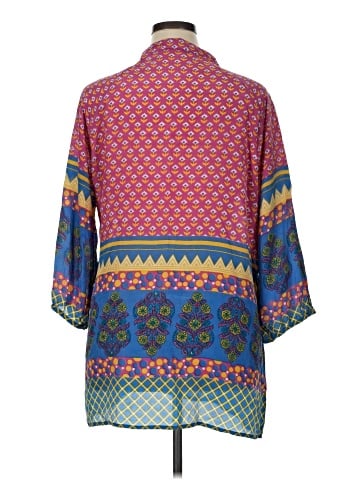 Tolani 3/4 Sleeve Silk Top (view 2)