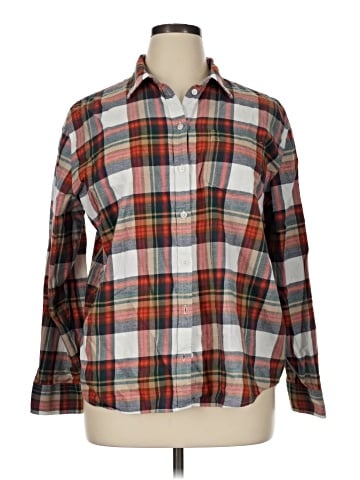 J.Crew Factory Store Long Sleeve Button-Down Shirt (view 1)