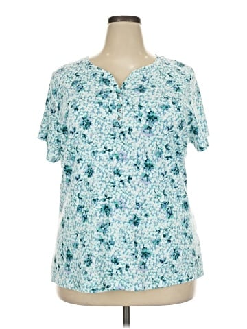 Karen Scott Short Sleeve Henley (view 1)