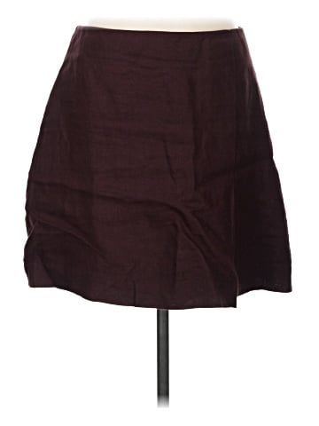 Madewell Pleated Linen Mini Skirt (view 1)