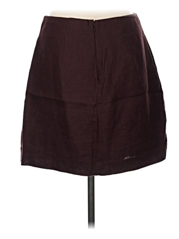 Madewell Pleated Linen Mini Skirt (view 2)