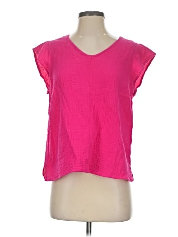 Three Dots Short Sleeve Top (view 1)