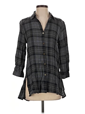 Hazel 3/4 Sleeve Button-Down Shirt (view 1)
