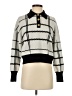 Express Checkered-gingham Gray Pullover Sweater Size S - photo 1