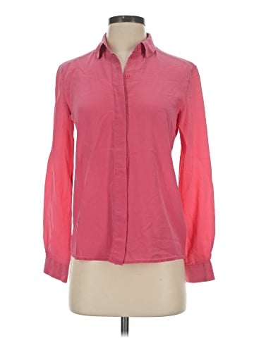 & Other Stories Long Sleeve Silk Top (view 1)