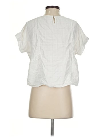 Madewell Cuffed-Sleeve Shirred Top (view 2)