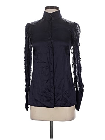 Reiss Long Sleeve Silk Top (view 1)