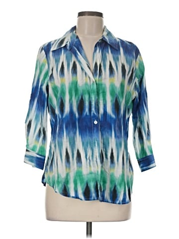 Chico's 3/4 Sleeve Button-Down Shirt (view 1)