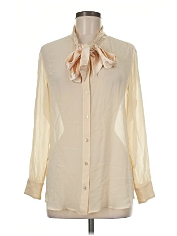 Equipment Long Sleeve Silk Top (view 1)