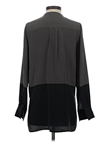 Vince. Long Sleeve Silk Top (view 2)