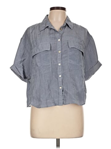 Madewell Crinkled Utility Button-Up Shirt (view 1)