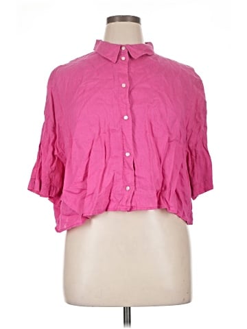 H&M 3/4 Sleeve Button-Down Shirt (view 1)