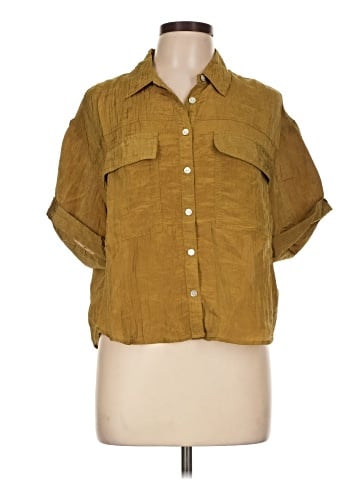 Madewell Crinkled Utility Button-Up Shirt (view 1)