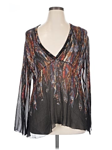 Chico's Long Sleeve Silk Top (view 1)