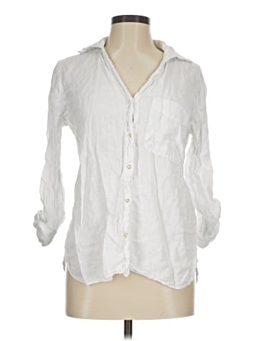 Zara 3/4 Sleeve Button-Down Shirt (view 1)