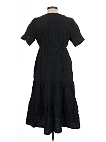 Madewell Lightspun Button-Front Tiered Midi Dress (view 2)