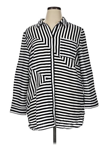 Chico's 3/4 Sleeve Button-Down Shirt (view 1)