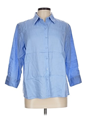 L.L.Bean 3/4 Sleeve Button-Down Shirt (view 1)