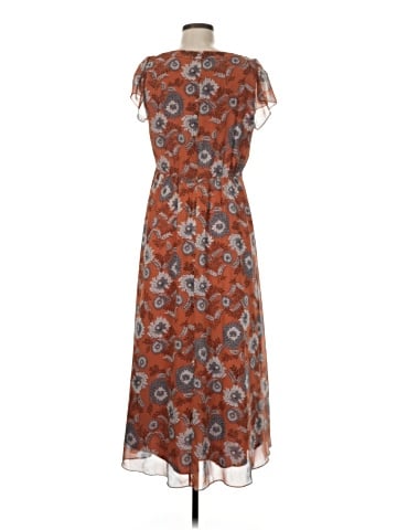 Madewell Sheer-Sleeve Button-Front Midi Dress in Gathered Blooms (view 2)