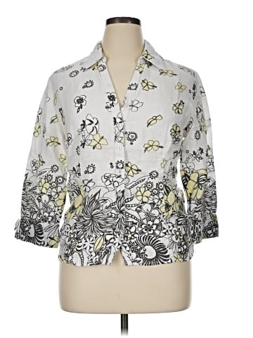 JM Collection 3/4 Sleeve Blouse (view 1)
