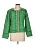 Boston Proper 100% Polyester Tweed Green Jacket Size 12 - photo 1